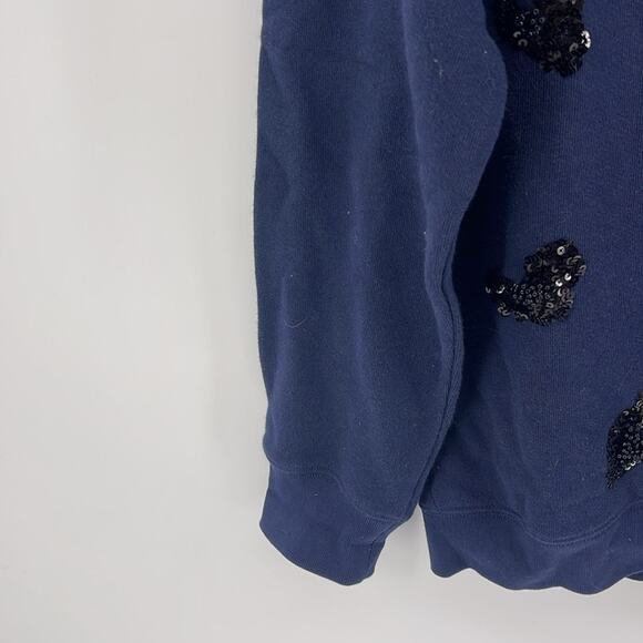 J. Crew embellished beaded sequin crewneck pullover sweatshirt sz S - Picture 4 of 5